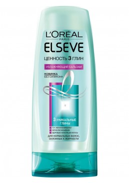 Бальзам-ополаскиватель L’Oréal Paris Elseve Ценность 3 глин для нормальных волос склонных к жирности, 200 мл